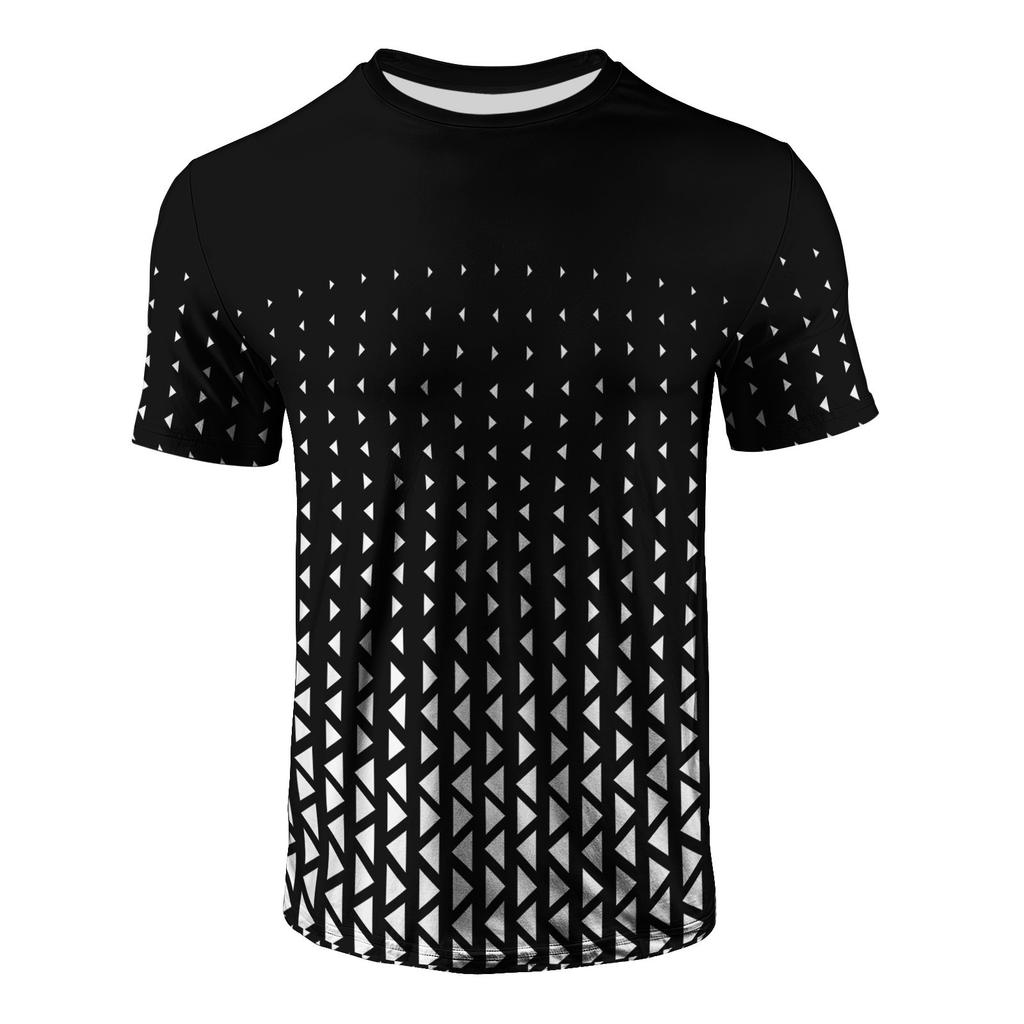 Summer Men's 3D Printed Crew Neck T-Shirt Fashion Versatile Breathable Trend Casual