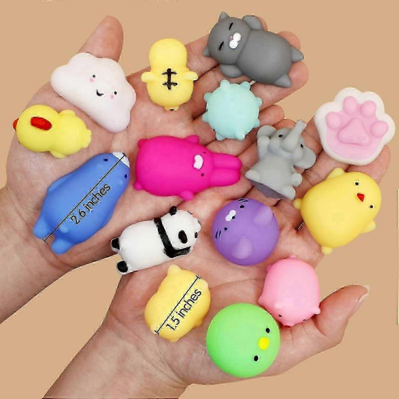 30-Pack Mini Mochi Squishy Toys | Kawaii Animal Stress Relief Party Favors for Kids_c*