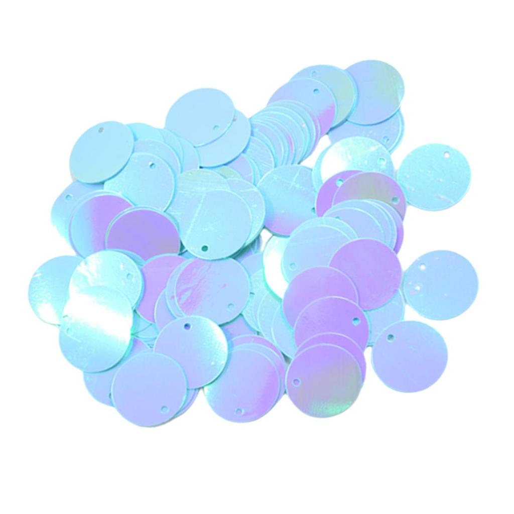 DIY Shiny Round Loose Sequins Paillettes Sewing Craft 16mm Blue