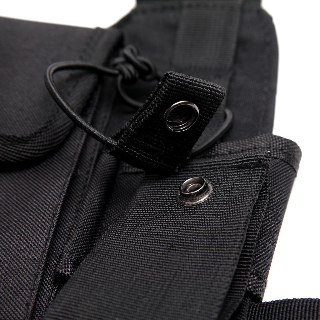 Radio Shoulder Holster Nylon Radio Chest Pack Pouch Shoulder Bag for Factory Security