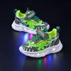 Frühlings Kinder Sportschuhe Cartoon Dinosaurier Kinder LED Leuchtschuhe Weiche Sohle Jungen Causal Sneakers