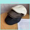 Gorra Plana de Piel Sintética para Hombres Mujeres Otoño Invierno Protección Solar Elegante Cálida