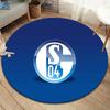 FC Schalke 04 Round Area Rug,Carpet Rug for Living Room Bedroom Sofa Playroom Decor,Non-slip Floor Mat