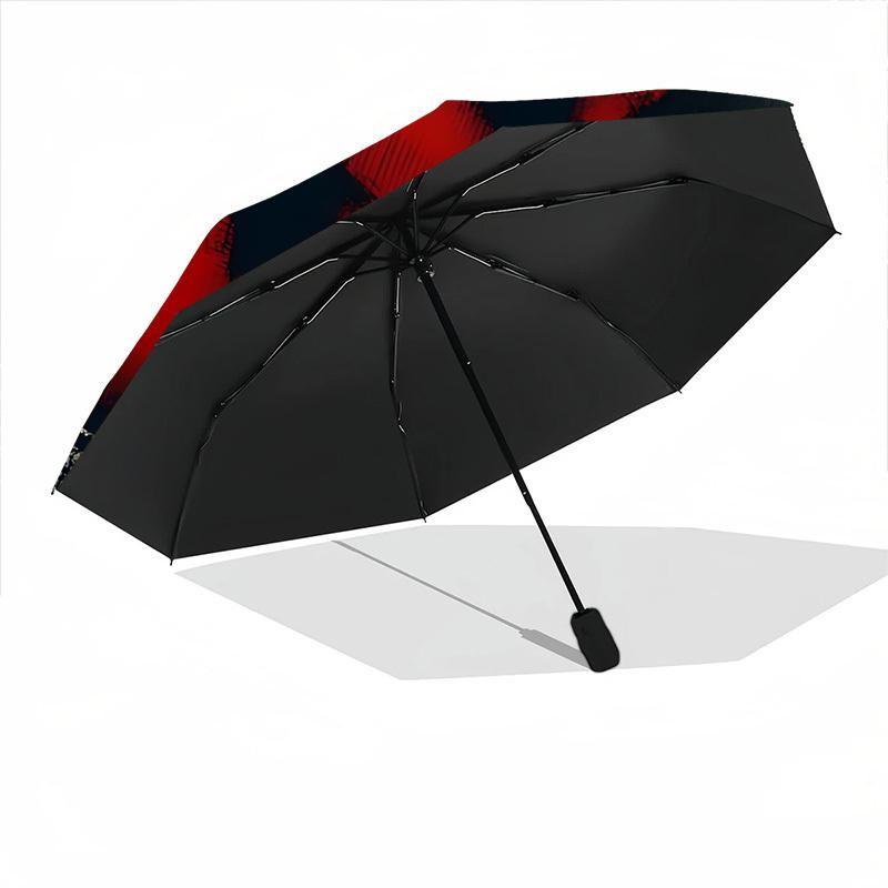 1pc Bloodprint Automatic Open/close Umbrella, 8-Rib sturdy structure, Auto Folding/Opening, Portable Travel Umbrella for Women156