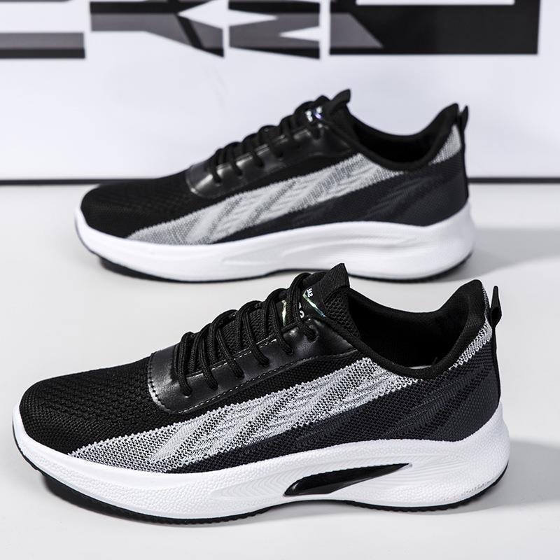 Men's Summer Fly-woven Casual Shoes Mesh Breathable Sports Shoes Student Running Men's Shoes Versatile