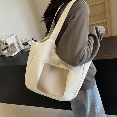 Dames Canvas Tas Student Schooltas Grote Capaciteit Schouder Tote Tas
