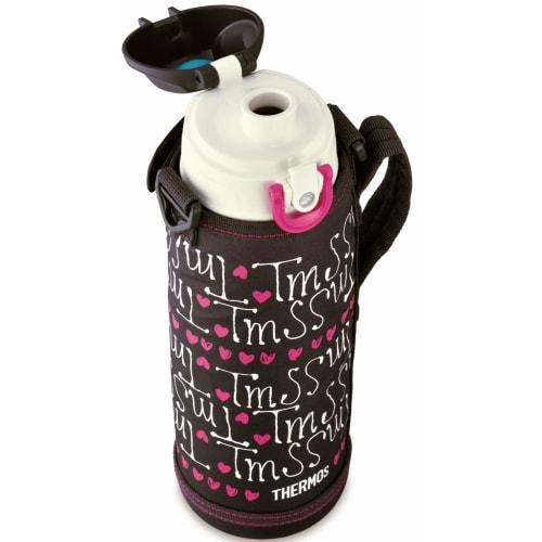 Thermos Water Bottle Vacuum Insulated 2-Way Bottle 1.0L/1.03L Chocolate Heart FHO-1001WF CH-H
