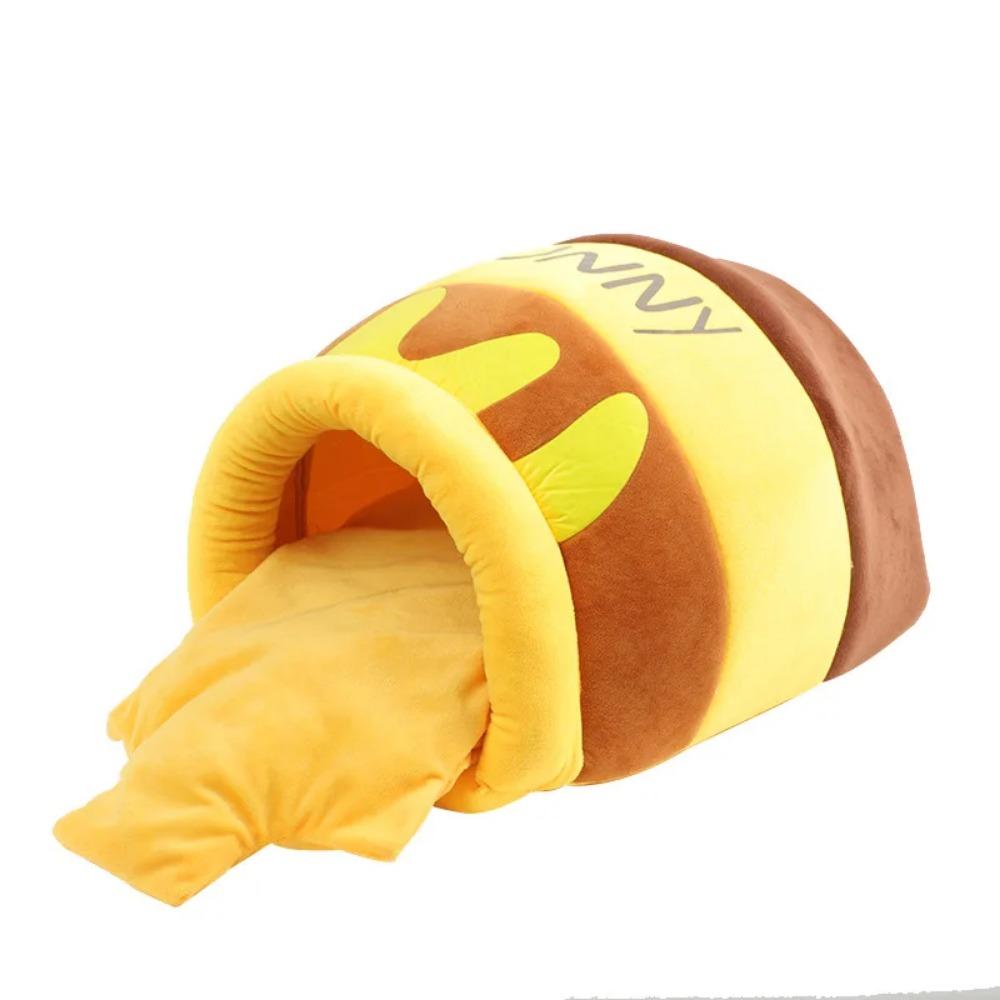 New Cat Nest Super Soft Honey Pot Shaped Comfortable Puppy Fossa Removable Skin-friendly Kitten Bed with Inner Pad Pet Products