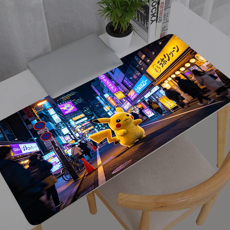 Extra Large Gaming Mouse Pad Pokemon Pikachu Gengar Computer Gamer Laptop Keyboard Carpet Mouse Mat NonSlip Rubber Table Rug