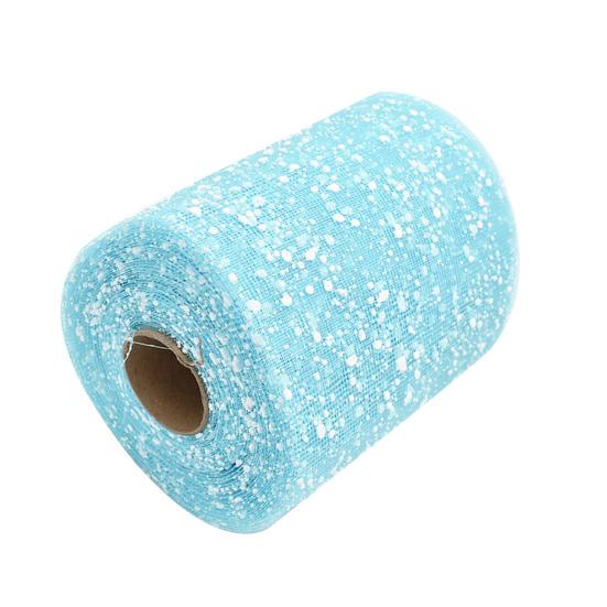 Glitter Tulle Fabric Roll 6 Inch 15 Yards Sparkling Spool Ribbon Sequin Netting for DIY Tutu Skirt Table Runner Wedding Stage Backdrop Gift Wrapping