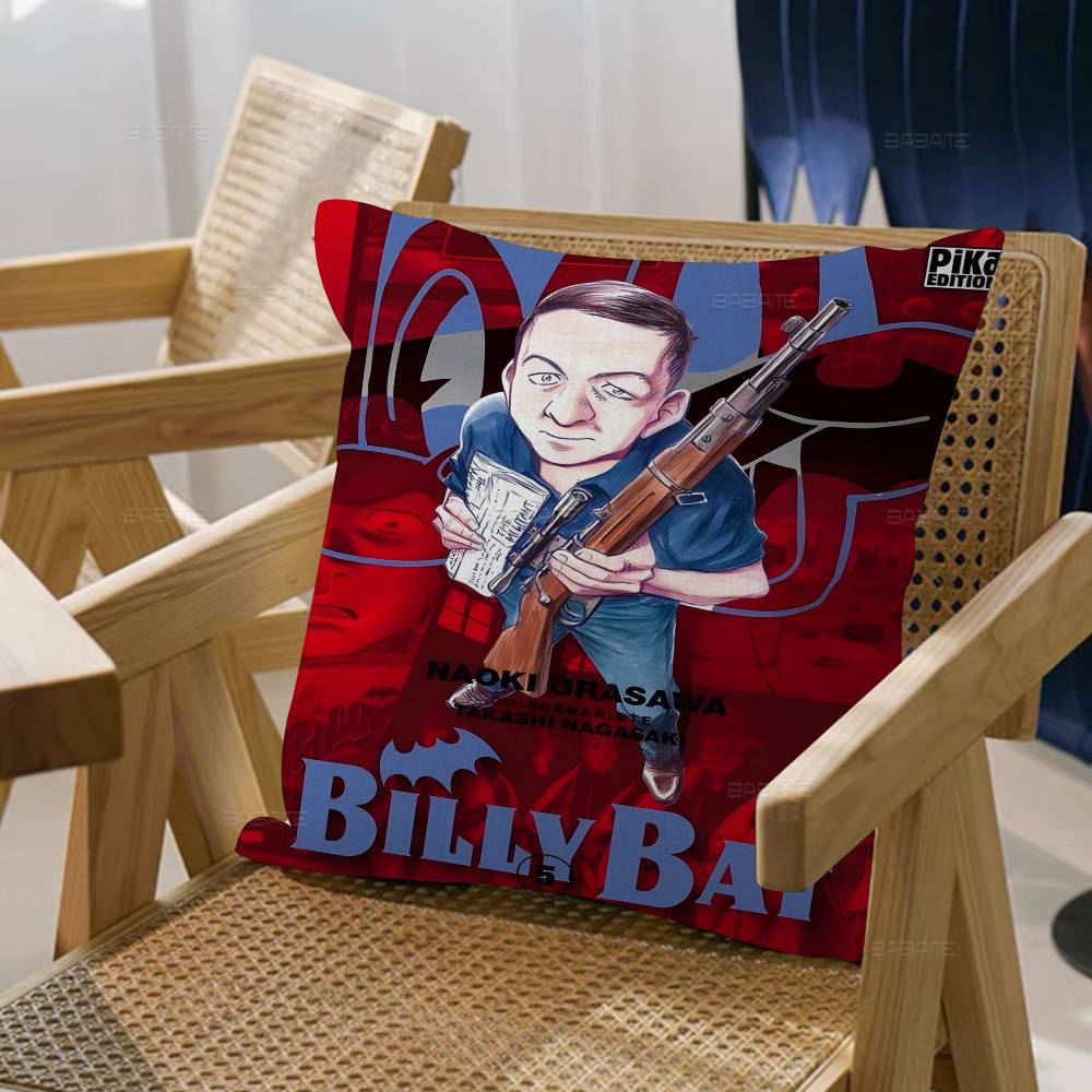 

B-Billy B-Bat Pillow Covers Cartoon Sofa Decorative Home Double-sided Printing Short Plush Cute Cushion Cover 12x12Inch