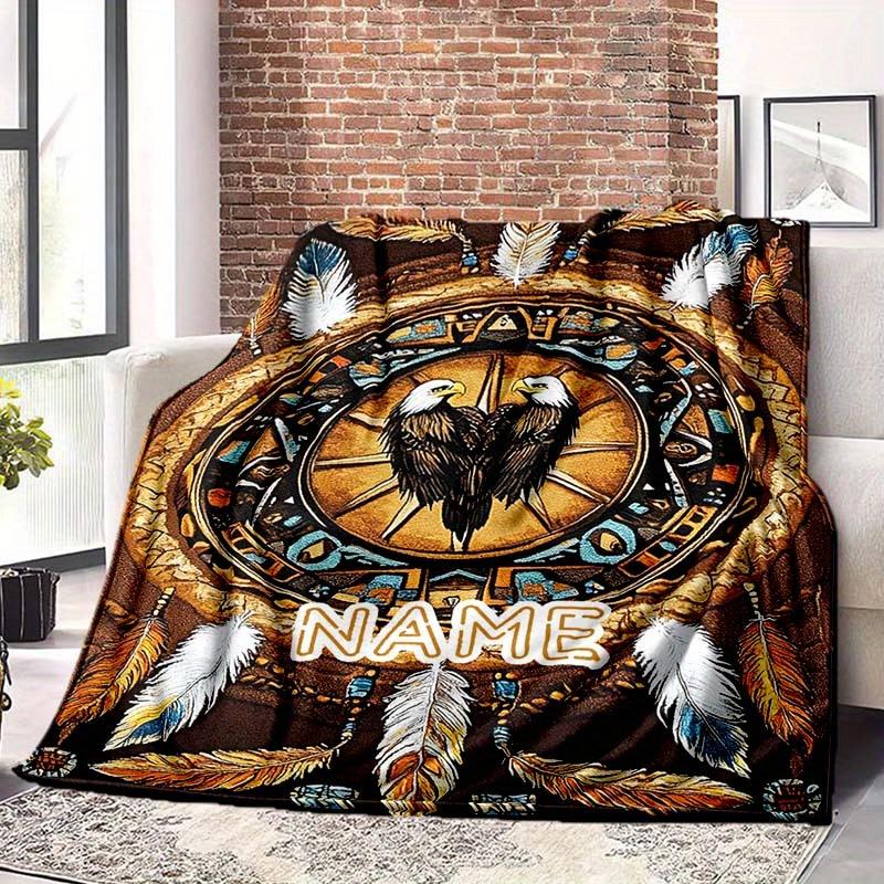 Eagle Customize Your Name Blanket Warm Comfortable And Soft Blankets Are Suitable For Home Chairs Office Sofas Sofas Office Camping And Gifts For