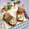Cute Toast Bread Cats Phone Stand Desk Resins Figurine Ornament Smartphones Tablets Holder for Home or Office Decors