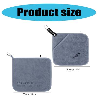 Fishing Towels with Clip Microfiber Towels Fishing Accessories Soft Quick Drying Baits Towel for Scrubbing Boats & Rods
