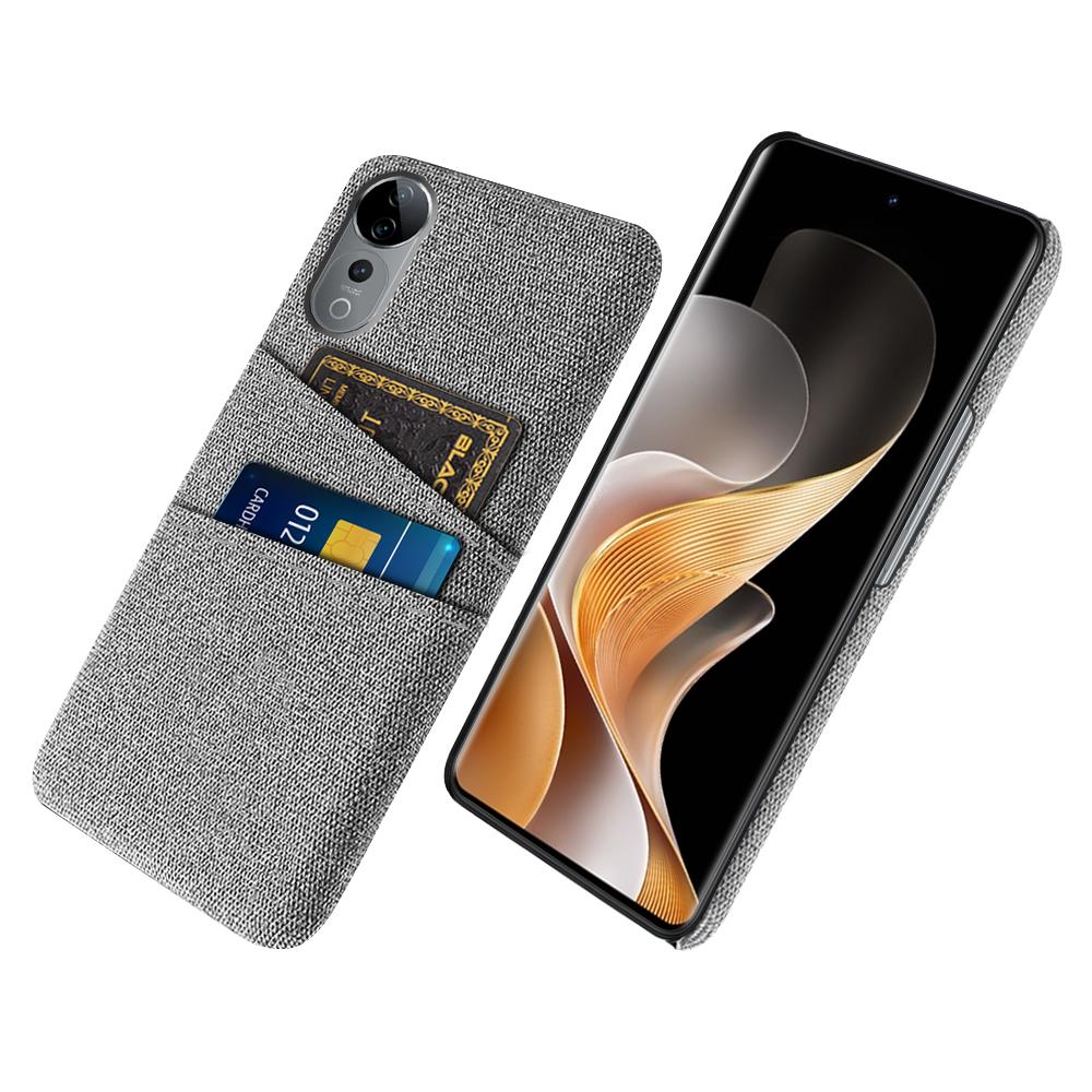 For vivo S19 Pro 5G Case Cloth+Hard PC Phone Cover with Dual Card Slots