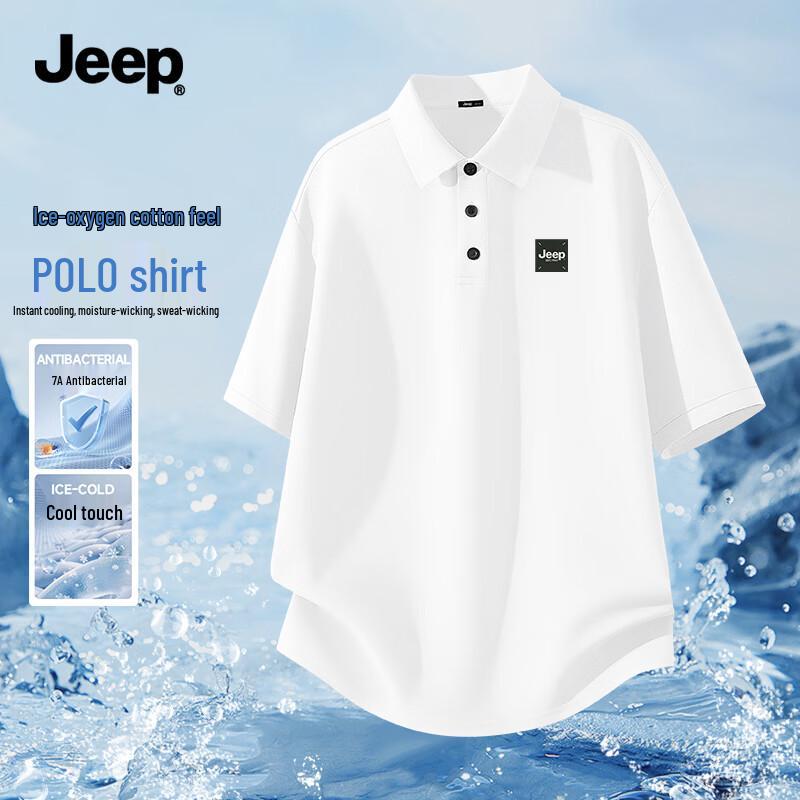 JEEP Men s Lightweight Breathable Quick-Dry Polo Shirt M