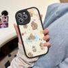 Cartoon Capybara Leather Phone Case For IPhone 16 16e 15 14 13 12 11 Pro Max Plus Mini Cover