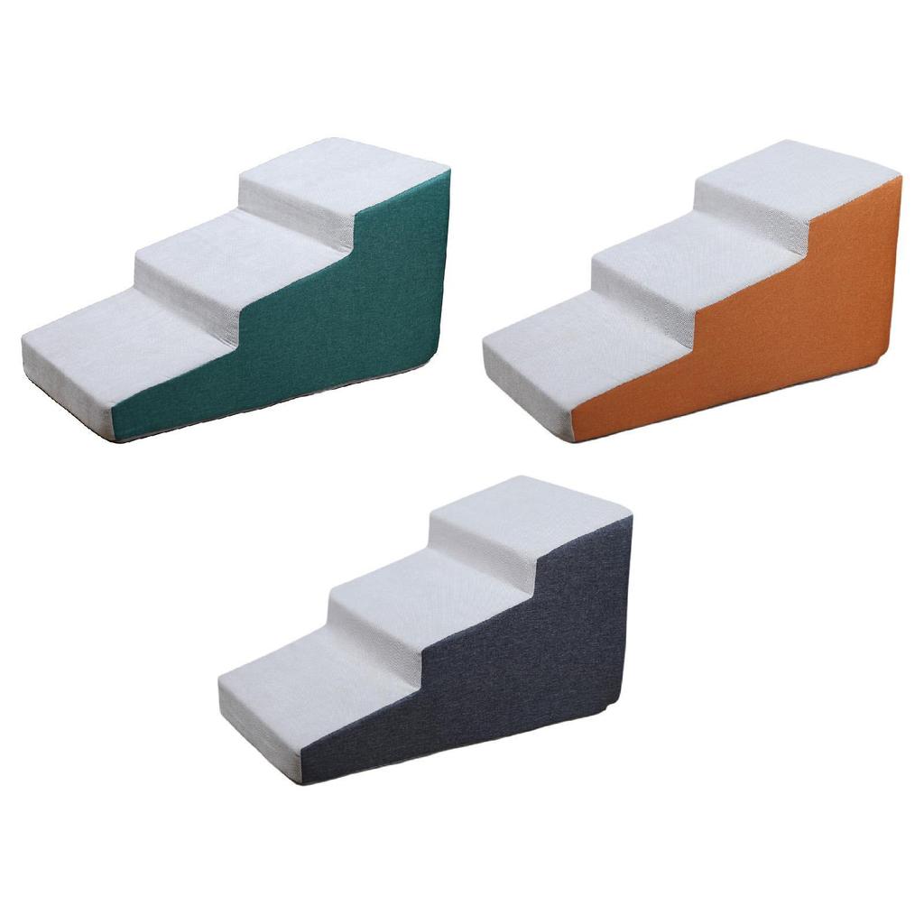 Dog Stairs Ramp Sponge Cloth Anti Slip Folding Steps Indoor Pet Ladder for Older Dogs and Cats High Bed Sofa Access