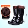 2025 Men's Waterproof Non-Slip High-Top Mining Boots with Thick Soles and Reflective Strips for Coal Mine Protection