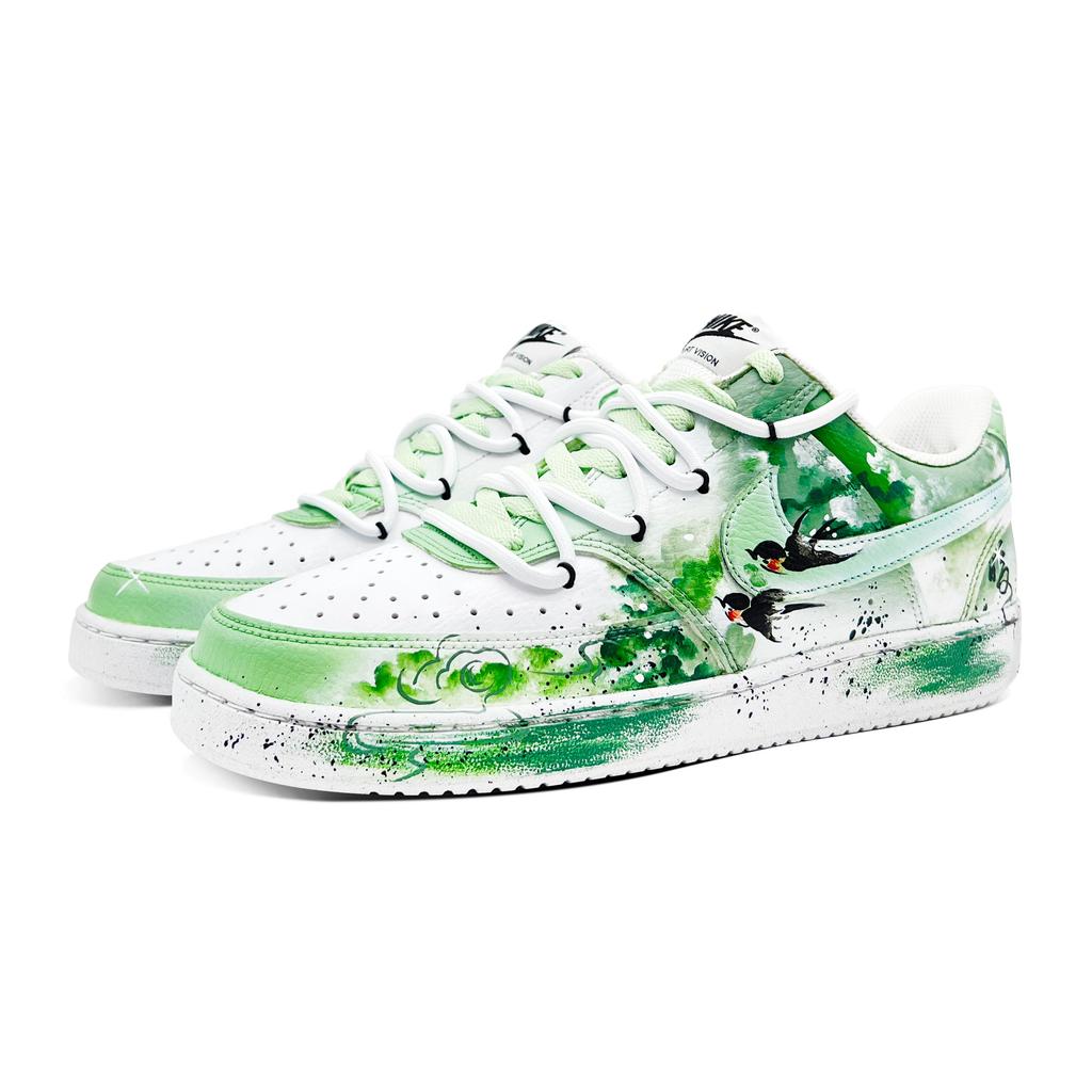 Nike Court Vision 1 Low Top Skateboard Shoes Unisex Green DH2987-101(Team656-)