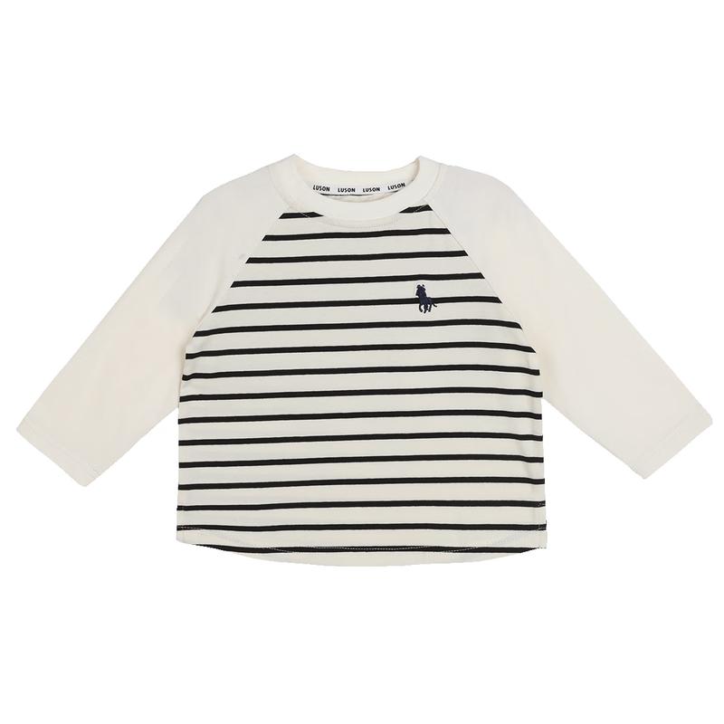 

LUSON Chen Dazhuo Boy s Long Sleeve Striped Raglan T-shirt 130