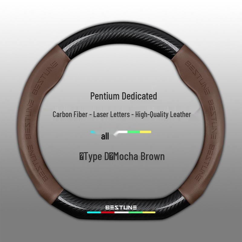 

Bestune Genuine Leather Steering Wheel Cover for X80, B70, X40, T33, B30, B50, T77, T99, B90 Models. 38 cm