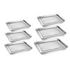 Tea Serving Tray Stainless Steel Metal Versatile Organizer Gungfu Tea Table Serving Tray for Home Kitchen Teahouse Party Office