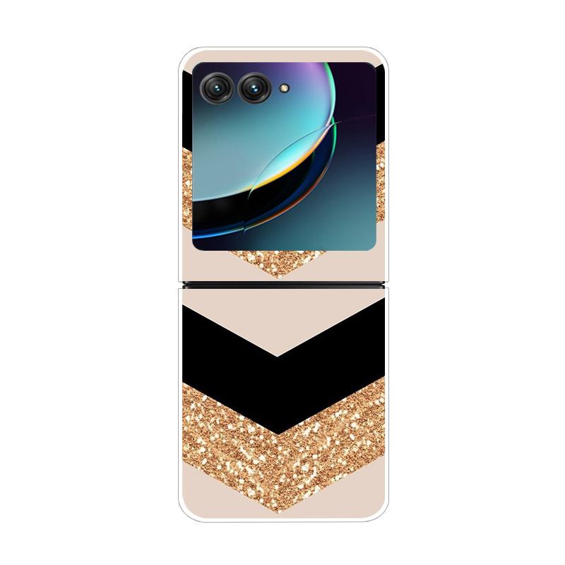 Pouzdro Pro Motorola Razr 40 Ultra Průhledné Pevné Skládací Luxusní Vzor Pro Motorola Moto Razr 40 Ultra Čiré Kryt Razr40 Ultra