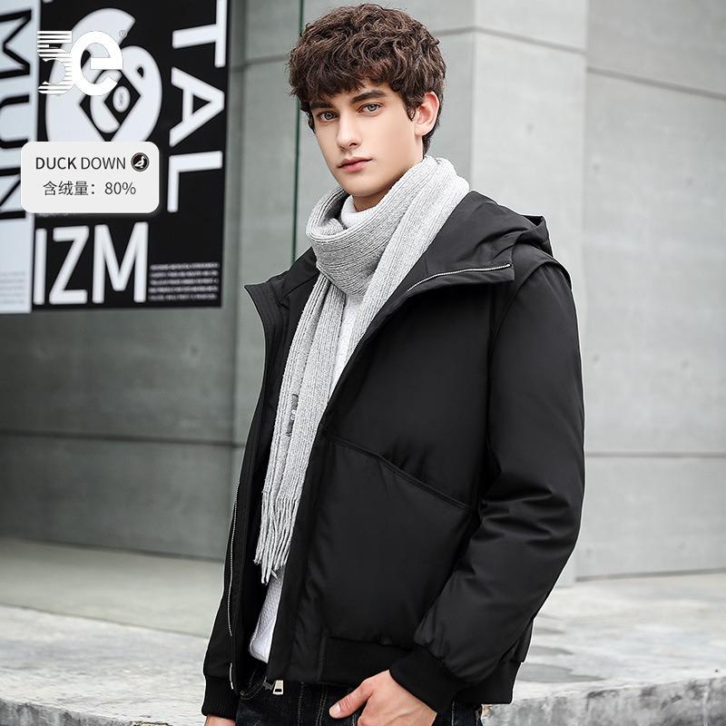 New Men's Short Down Jacket Couple Jacket Student Jacket Korean Version Casual Cold Protection and Warmth Trend