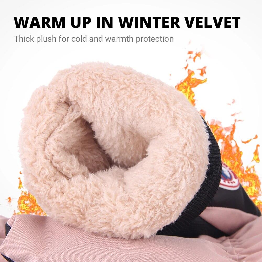 Women Motorcycle Gloves Winter Snowboard Ski Warm Non-slip Gloves Waterproof Motocross Cycling Fleece Warm Snow Touch Screen Glo