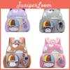 Cartoon Animal Kids Backpack For Preschool Children With Oxford Fabric And Padded Shoulder Straps