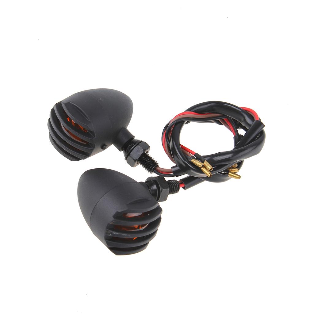 1 Pair Vintage Motorcycle Turn Signal Light Moto Blinker Indicator Lights for Honda Yamaha Suzuki Harley Kawasaki Accessories