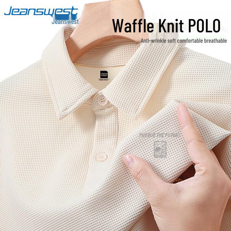 Jeanswest Men s Waffle Knit Polo Shirt L