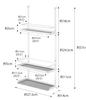 Yamazaki Range Hood Spice Rack, 3 Tiers, White, Approx. W27.5 x D14 x H57cm, Tower Series, Large Capacity Kitchen Rack with Silicone Mat, 4836