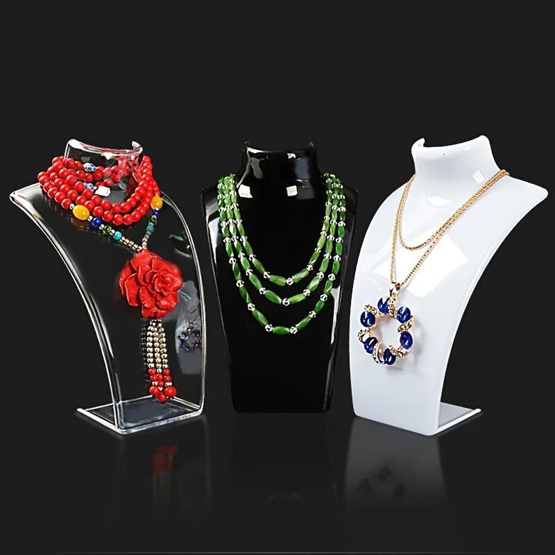 Simple Jewelry Display Stand for Necklace Pendant - Portrait Neck Jewelry Rack, Earring Storage Rack