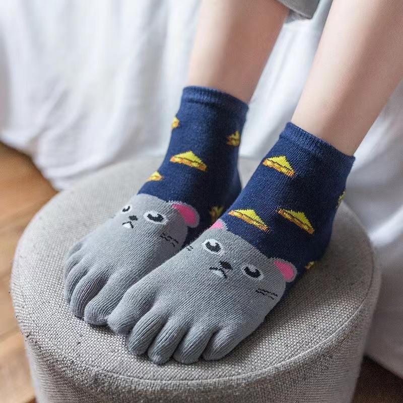 

Симпатичные носки с пятью пальцами для мальчиков и девочек, детские хлопковые чулочно-носочные изделия с дышащим носком 7-10 Years Old темно-синий