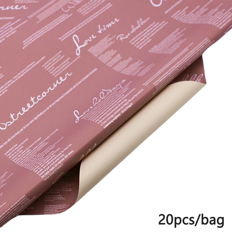 20 Pcs Flower Wrapping Paper, Waterproof Florist Bouquet Paper, Diy Crafts