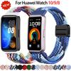 Watch Strap for Huawei Band 8 9 10 Accessories Wristband Elastic Magnetic Nylon Braided Belt Bracelet Correa Huawei Band 9 Band