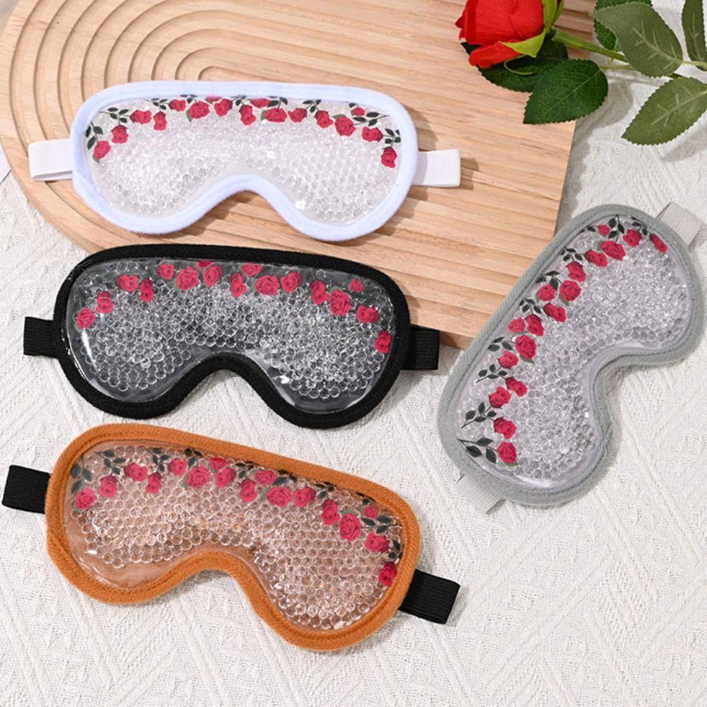 

Massager Cooling Sleep Eye Mask Cold Hot Compress Night Eyeshade Shading Sleeping Mask Travel жовтий