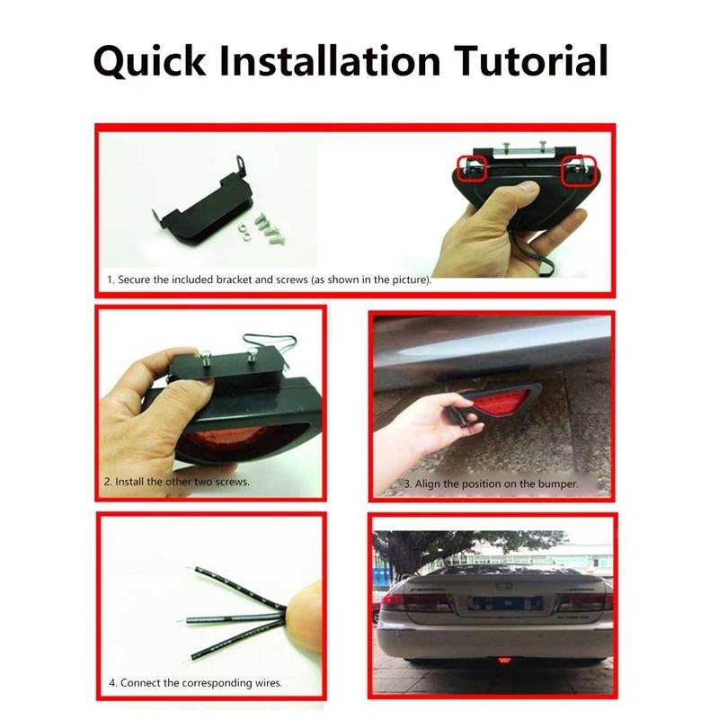 Triangle Brake Light Led Navigation Light Universal Triangle Light Flashing Flash Fit Rear Bumper Anti Rear End Collision Light