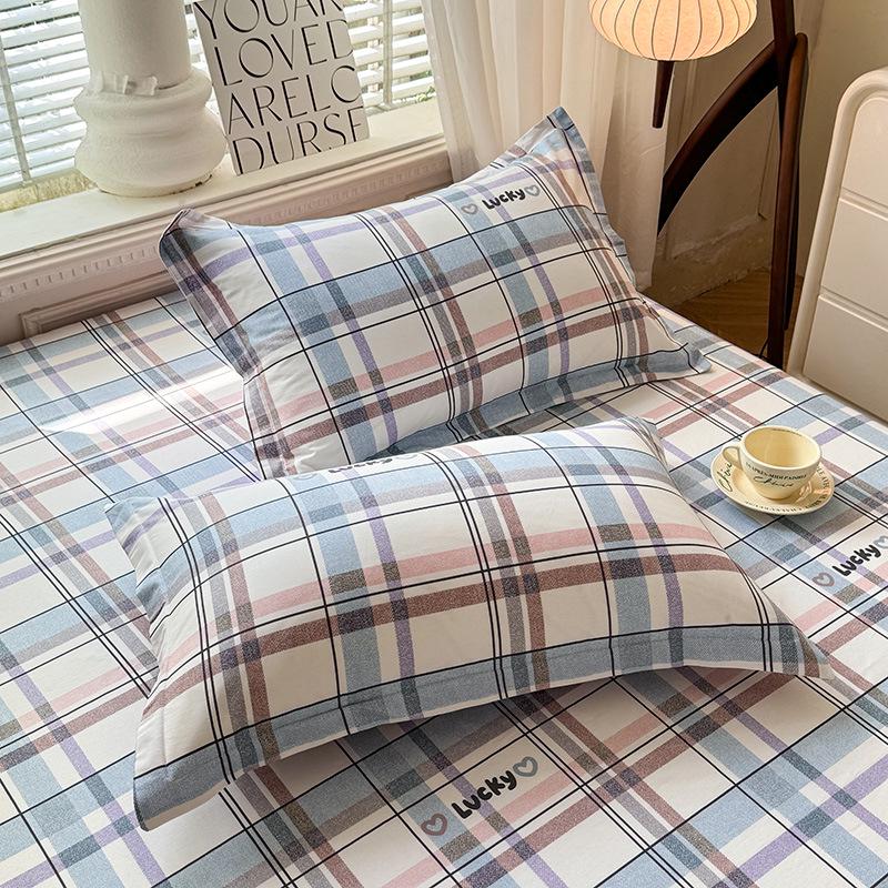 Cotton Pillowcases: Pure Cotton, Simple Style for Home, Dorms, Single & Double Rooms (Single/Pair)