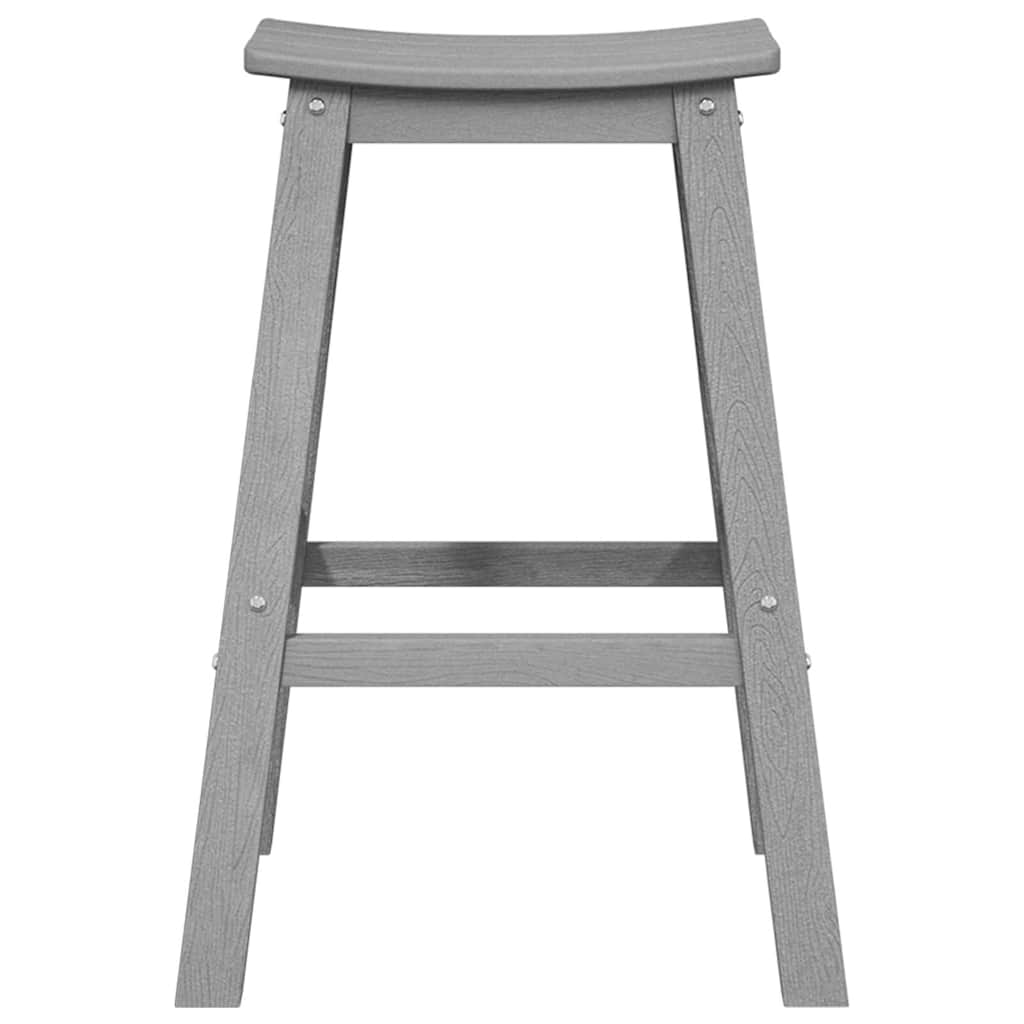 Bar Stool Set of 2 Light Gray 52 x 43 x 73.5 cm HDPE
