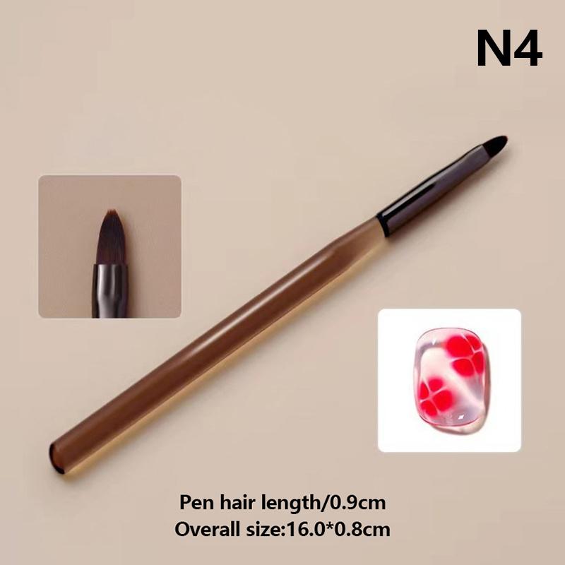 

Прозрачная коричневая акриловая кисточка для ногтей Кисть для рисования УФ-гелем Кисть для рисования линий на ногтях Кисти для рисования градиентов Инструменты для маникюра и дизайна ногтей 4