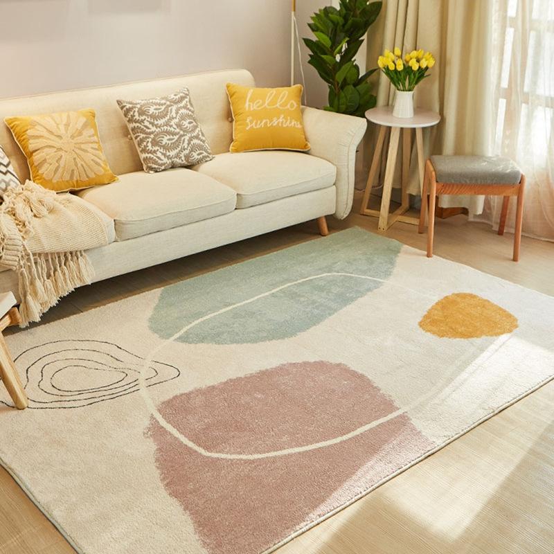 Imitation Cashmere Cream Style Living Room Sofa Coffee Table Rug Winter Thick Bedside Blanket Bedroom Floor Mat