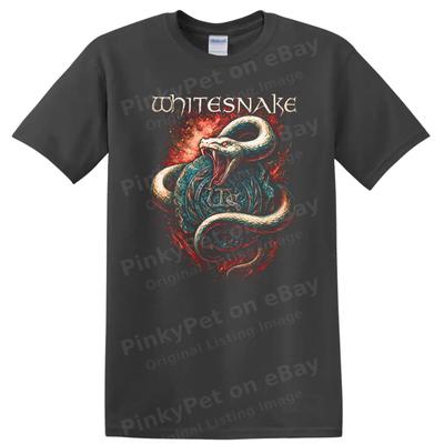 Koszulka Retro Rock z Graficznym Wężem Vintage Koszulka z Okładką Albumu Heavy Metal
