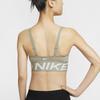 Nike Pro Indie Plunge Letter Print Medium Support Comfortable Sports Bra Women Underwear Light-Army-Green HF7325-320