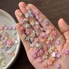 50 Stück Harz Mini Bunte Blume Kunst Nagel Dekorieren 3D Blume Applikationen Diy Nagelkunst Dekor Zubehör Bastelbedarf