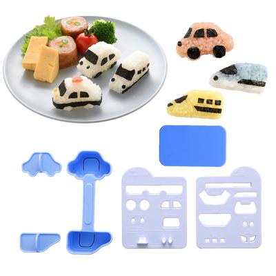 Car & Bullet Train Bento Mold Set - Easy To Use for Fun Shaped Onigiri A-77866