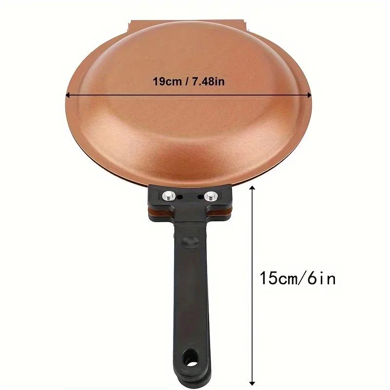 Double-Sided Non-Stick Ceramic Folding Pan for Pancakes Bread Egg Breakfast Foldable Kitchen Cookware
