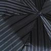 Makita Shoten Folding Mini Umbrella Striped Front X Plain Black Back Koshu Weave Made In Japan 7194 Men's "Tie" (Tie) High-quality